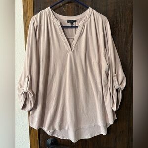 SIGNATURE STUDIO beige V-neck Blouse